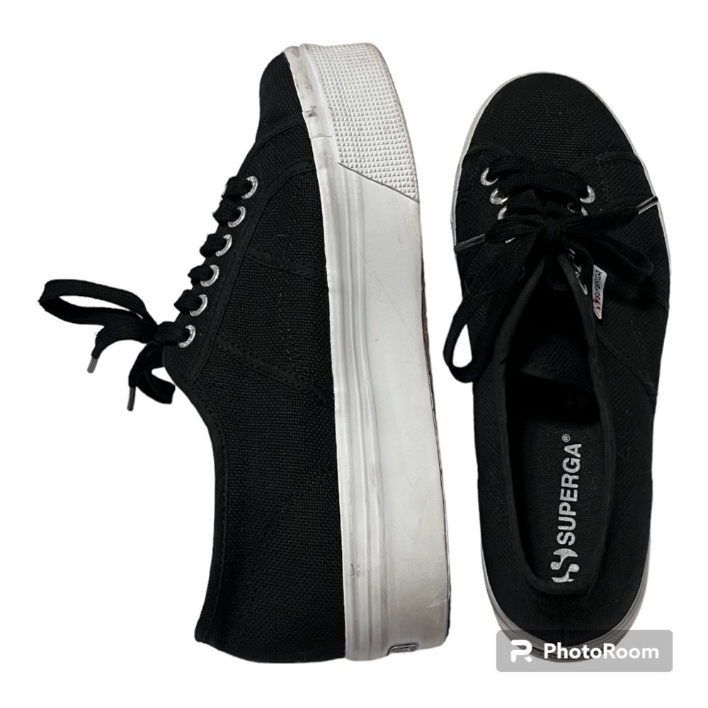 Superga | Women's Black 2790 Platform Sneakers | size 41 - Picture 6 of 8